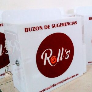 buzones en acrílico
